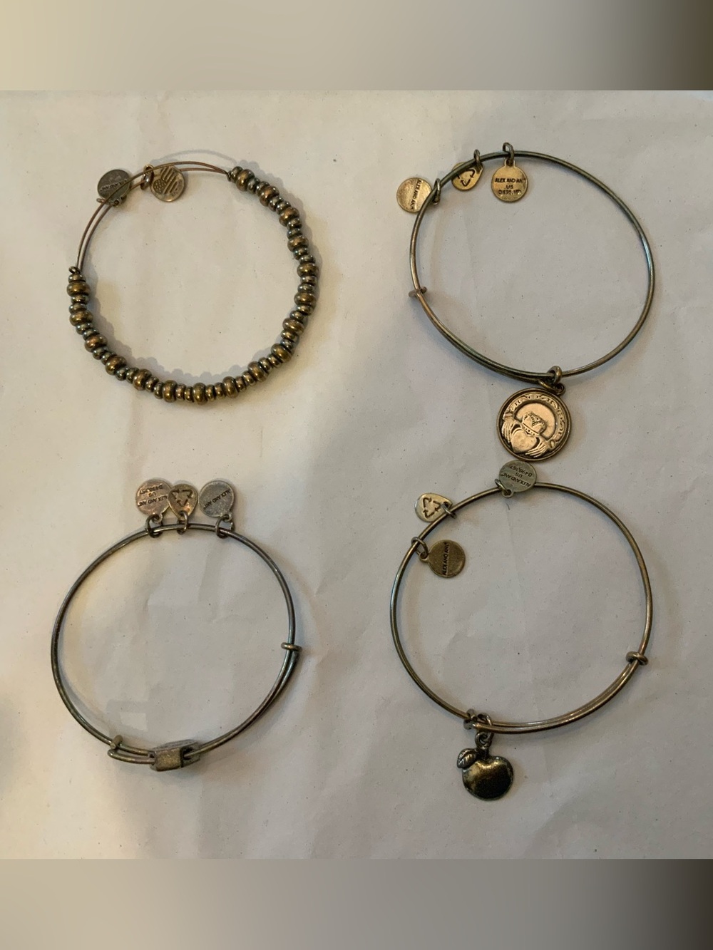Alex and Ani Gold-Tone Charm Bangle Bracelet Set